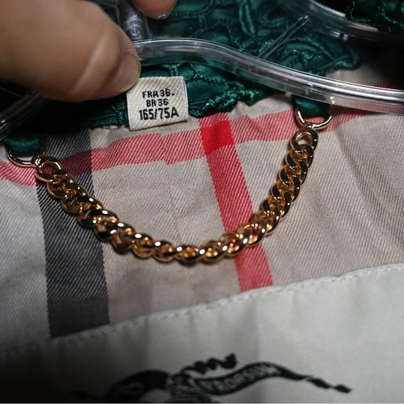 Burberry Emerald Lace Trench Coat - Picture 13 of 13